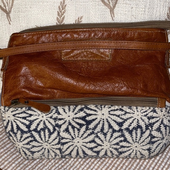 Myra Rich Leather and Denim backing Quality Crossbody - Picture 7 of 7